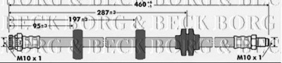 BORG & BECK bbh7373 -  Тормозной шланг